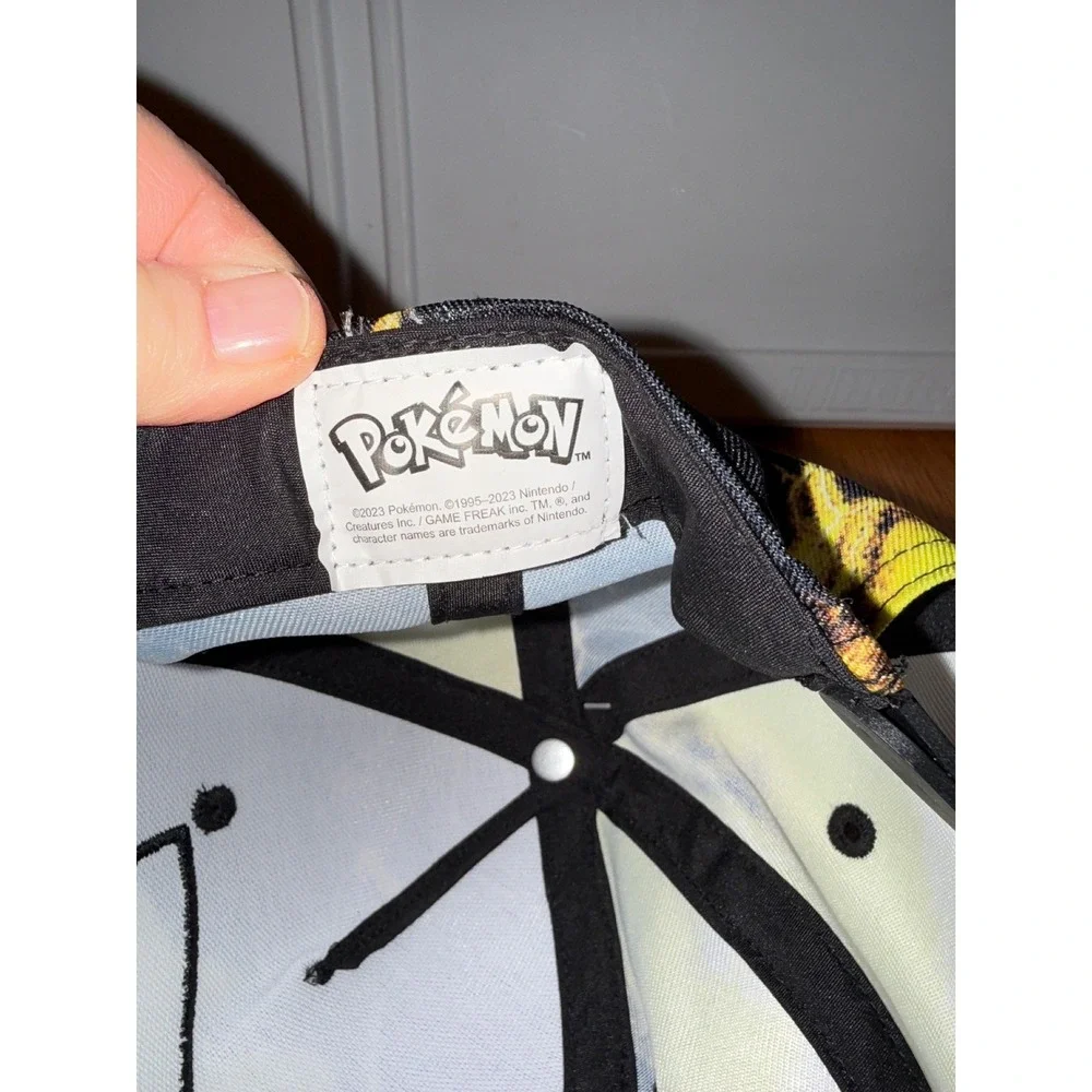 Pokemon‎ Pikachu Lightning Snapback Hat OSFM Yellow Black Adjustable
